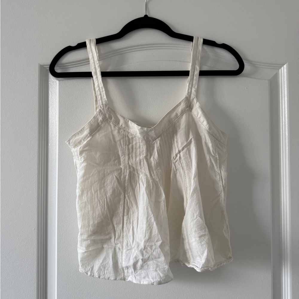 Aritzia Little Moon Cream Flowy Tank Top